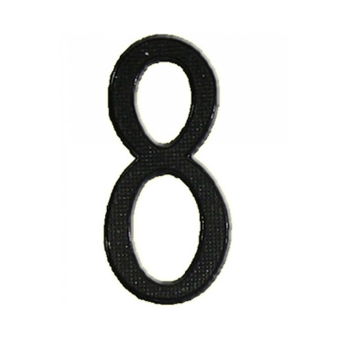 Cal-Royal House Number 8 4" Diecast #, Packed With Nails, 3/32" Thickness, Black