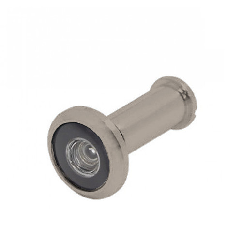 Cal-Royal Brass Door Viewer 180°, 1/2" Bore, Plastic Lens, For 1-3/8" To 2" Thick S, Satin Nickel