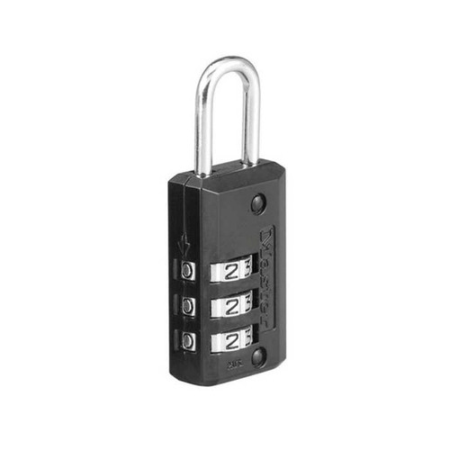Master Lock Combination Padlock Personal Resettable, 3 Number Dial, Body Width: 13/16" (21mm), Shackle Length: 11/16" (17mm), Shackle Width: 3/8" (10mm), Shackle Diameter: 1/8" (3mm)