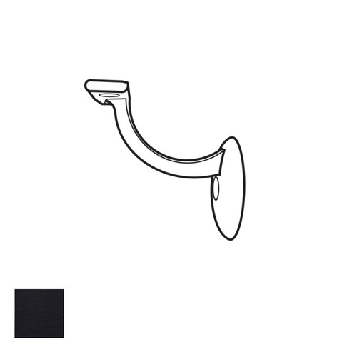 Cal-Royal Hand Rail Bracket Jumbo Heavy Duty, 2-7/8" Height, 2-1/8" Width, 2-7/8" Projection, Black