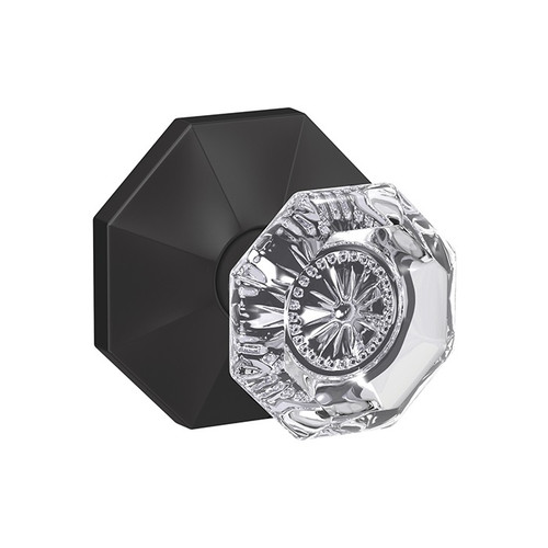 Schlage Residential Fc172 Custom Non-Turning Knob Set Double Dummy (Pair), Alexandria, Rosewood Decorative Trim, Matte Black