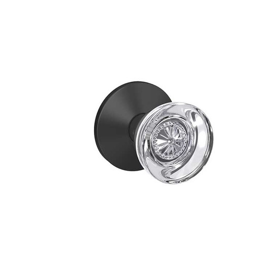 Schlage Residential Fc21 Custom Combined Passage-Privacy Knob Set And, Hobson, Kinsler Decorative Trim, Matte Black