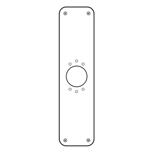 Don-Jo Remodeler Plate For Locks With Safety Bolts, 15" Length, 3-1/2" Width, 0.032 Gauge, Satin Stainless Steel