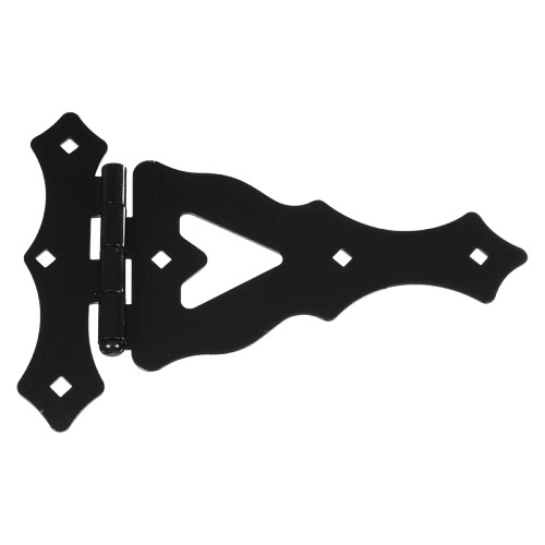 National Hardware Ornamental T-Hinge, 10", Safe Working Load 40 Lbs., Bulk Pack, Catalog #859Bc, Black