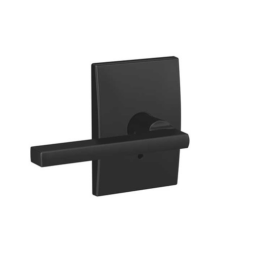 Schlage Residential Fc21 Custom Combined Passage-Privacy Lever Set And, Latitude, Century Decorative Trim, Matte Black