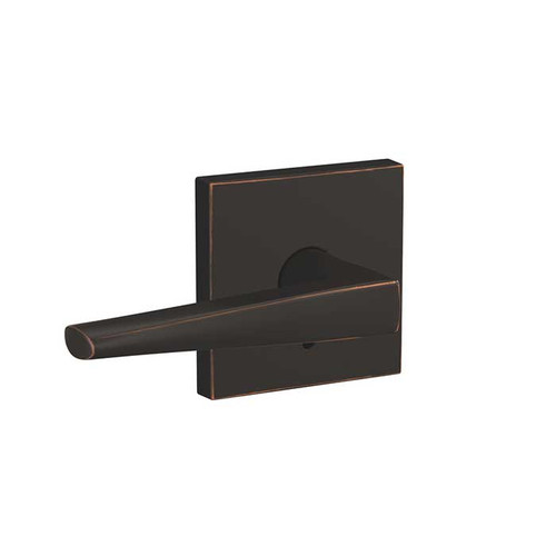 Schlage Residential Fc21 Custom Combined Passage-Privacy Lever Set And, Eller, Collins Decorative Trim, Aged Bronze
