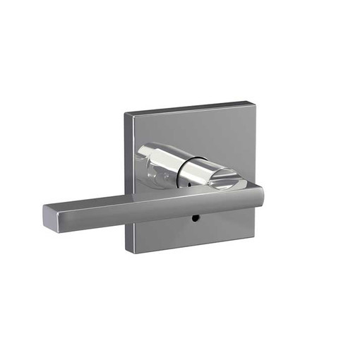 Schlage Residential Fc21 Custom Combined Passage-Privacy Lever Set And, Latitude, Collins Decorative Trim, Bright Polished Chrome