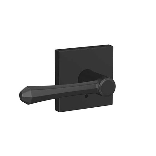 Schlage Residential Fc21 Custom Combined Passage-Privacy Knob Set And, Dempsey Lever, Collins Decorative Trim, Matte Black