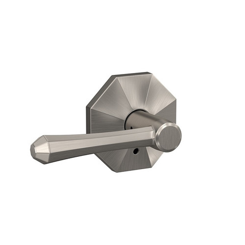 Schlage Residential Fc21 Custom Combined Passage-Privacy Knob Set And, Dempsey Lever, Rosewood Decorative Trim, Satin Nickel
