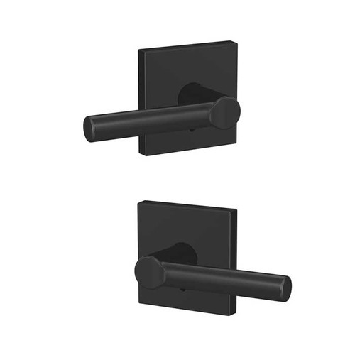 Schlage Residential Fc172 Custom Non-Turning Lever Set Double Dummy (Pair), Broadway, Collins Decorative Trim, Matte Black