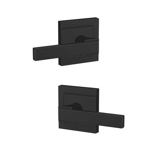 Schlage Residential Fc172 Custom Non-Turning Lever Set Double Dummy (Pair), Northbrook, Upland Decorative Trim, Matte Black