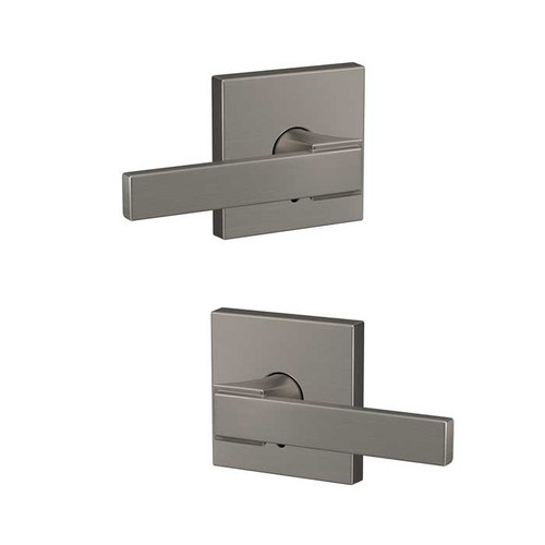 Schlage Residential Fc172 Custom Non-Turning Lever Set Double Dummy (Pair), Northbrook, Collins Decorative Trim, Satin Nickel