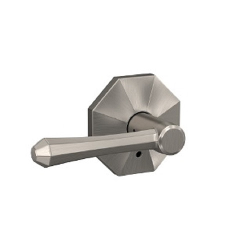 Schlage Residential Fc172 Custom Non-Turning Lever Set Double Dummy (Pair), Dempsey, Rosewood Decorative Trim, Satin Nickel