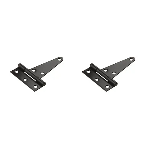 National Hardware Extra Heavy T-Hinge, 4", Safe Working Load 23 Lbs. Each, 2 Piece Visual Pack, Catalog #V286, Black
