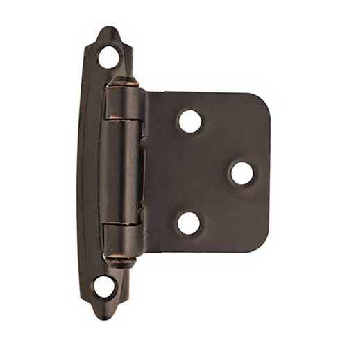 Amerock Face Mount Cabinet Hinges Variable Overlay Self-Closing Hinge, 2/Pk, Oil Rubbed Bronze