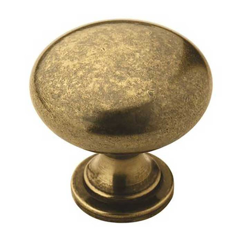 Amerock Edona Cabinet Knob 1-1/4" (32 mm) Diameter, Antique Brass