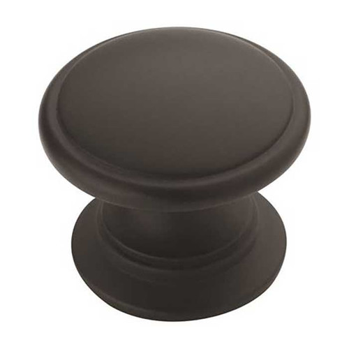 Amerock Ravino Cabinet Knob 1-1/4" (32 Mm) Diameter, Flat Black