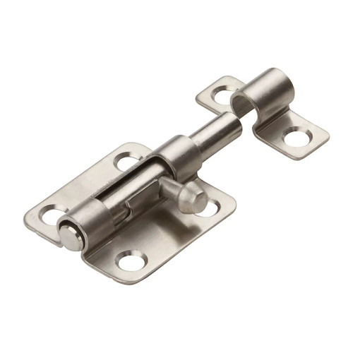 National Hardware Barrel Bolt, 2-1/2", .32 Diameter, Steel, Visual Pack, Catalog #V434, Satin Stainless