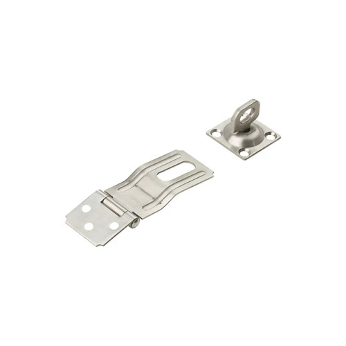National Hardware Safety Hasp, 3-1/4", Steel, Visual Pack, Catalog #V39, Satin Stainless