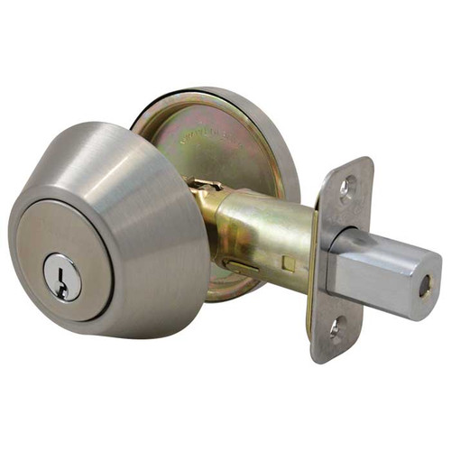 Master Lock DS06 Single Cylinder Deadbolt Grade 3, KW1 Keyway, Keyed Alike in Groups of 4, Satin Nickel