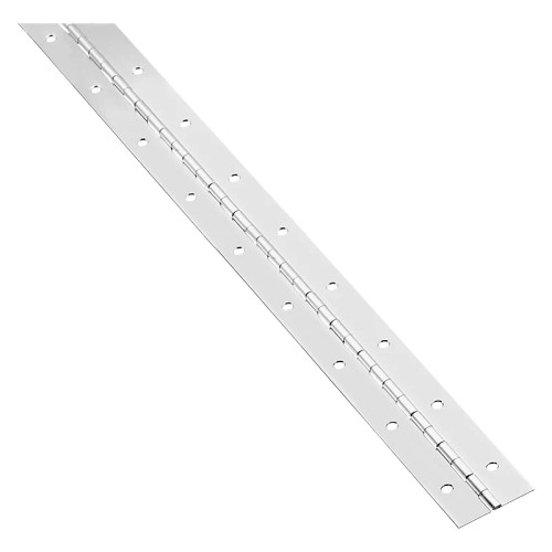National Hardware Continuous Hinge, 1-1/2" X 30", Steel, Visual Pack, Catalog #V571, Satin Stainless