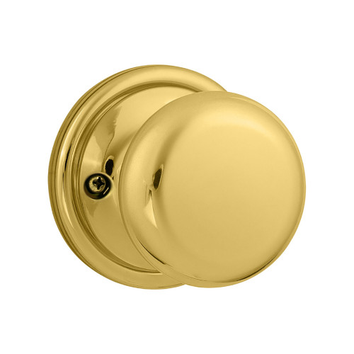 Kwikset Hancock Half Dummy Knob, Lifetime Polished Brass