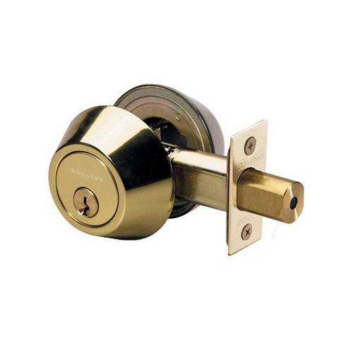 Master Lock DS07 Double Cylinder Deadbolt Grade 3, KW1 Keyway, Keyed Alike in Groups of 4, Bright Polished Brass