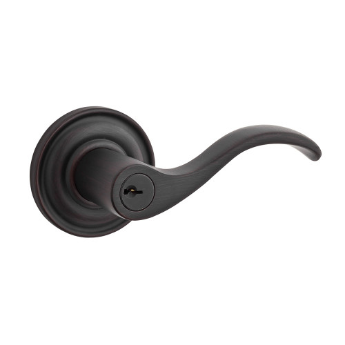 Baldwin Curve Reserve Lever Entry With Traditional Round Rose, Venetian Bronze