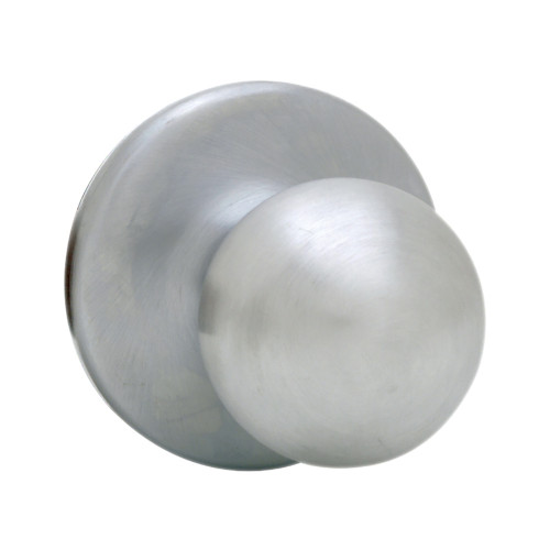 Kwikset Polo Passage Knob With 6-Way Adjustable Latch And Round Corner Strike, Satin Chrome
