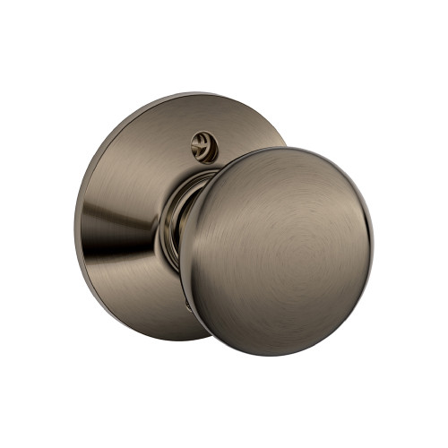 Schlage Residential F170 Plymouth Knob Single Dummy Trim Function, Antique, Satin Nickel Blackened