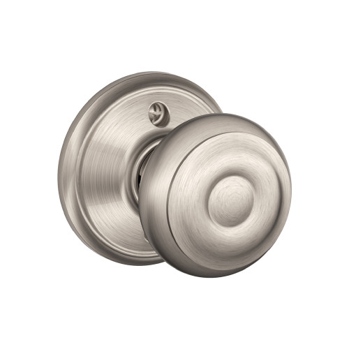 Schlage Residential F170 Georgian Knob Single Dummy Trim Function, Satin Nickel