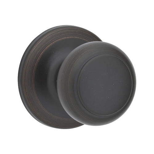 Kwikset Cove Passage Knob With 6-Way Adjustable Latch And Round Corner Strike, Venetian Bronze