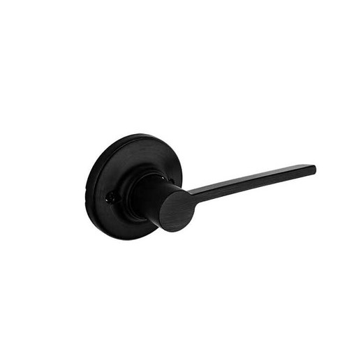Kwikset Ladera Half Dummy Lever With Round Rose, Right Hand, Matte Black