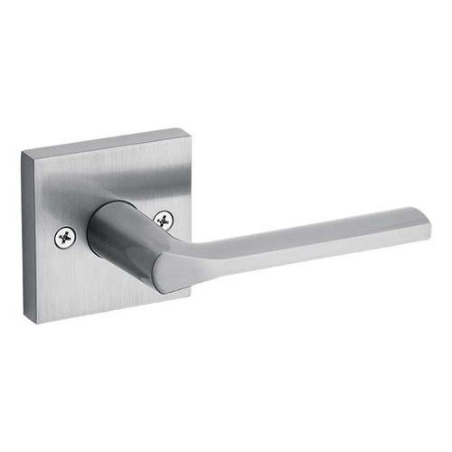 Kwikset Lisbon Half Dummy Lever With Square Rose, Satin Chrome
