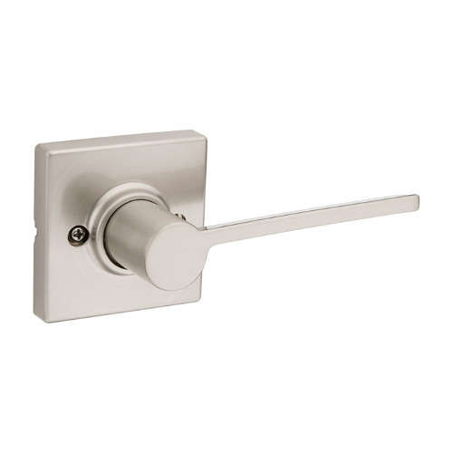 Kwikset Ladera Half Dummy Lever With Square Rose, Right Hand, Satin Nickel