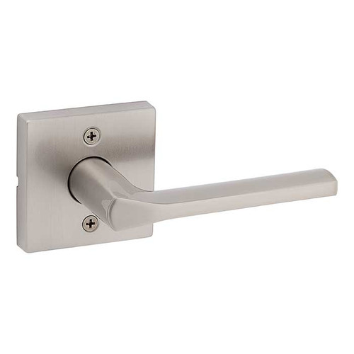 Kwikset Lisbon Half Dummy Lever With Square Rose, Satin Nickel