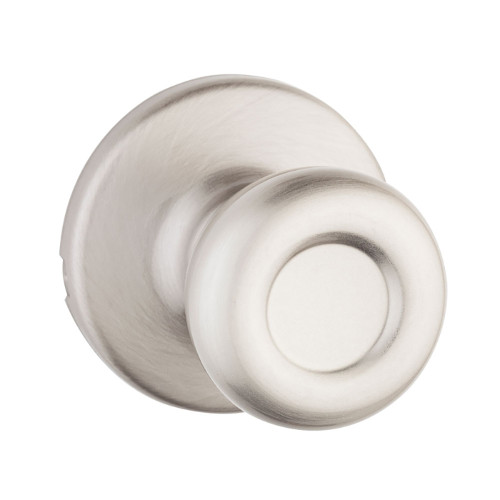 Kwikset Tylo Passage Knob With 6-Way Adjustable Latch And Round Corner Strike, Satin Nickel