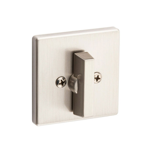Kwikset 663-Sqt One-Sided Deadbolt Square, 3 Hour Ul Fire-Rated, 2-3/8" Backset Round Corner Latch, 85063 Round Corner And 85303 Full Lip Round Corner Strikes, Satin Nickel