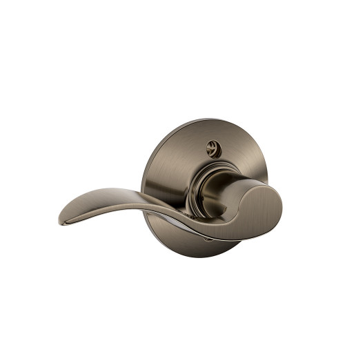 Schlage Residential F170 Accent Lever Single Dummy Trim Function, Antique, Left Hand Handing, Satin Nickel Blackened