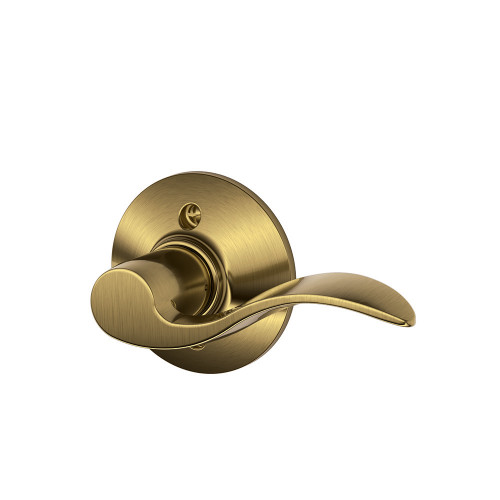 Schlage Residential F170 Accent Lever Single Dummy Trim Function, Antique, Right Hand Handing, Satin Brass Blackened