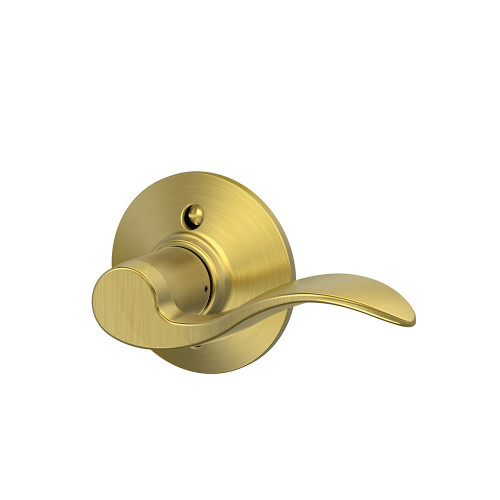 Schlage Residential F170 Accent Lever Single Dummy Trim Function, Right Hand Handing, Satin Brass