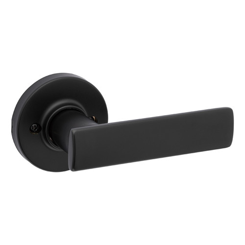 Kwikset Breton Half Dummy Lever With Round Rose, Matte Black