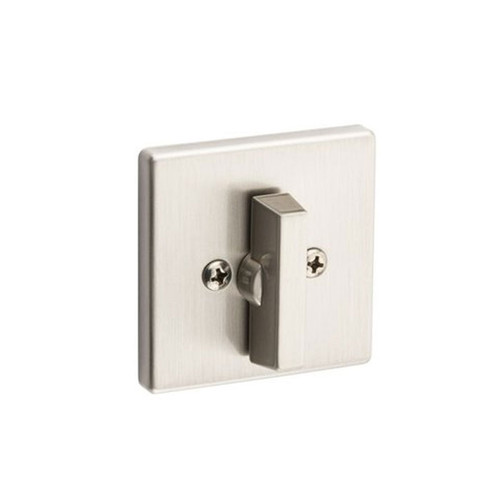 Kwikset 663-Sqt One-Sided Deadbolt Square With Round Corner Adjustable Backset Latch And 85303 Full Lip Round Corner Strike, Satin Nickel