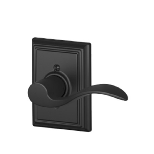 Schlage Residential F170 Accent Lever Single Dummy Trim With Addison Trim Function, Decorative, Left Hand Handing, Matte Black
