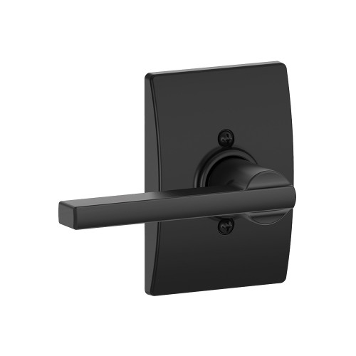 Schlage Residential F170 Latitude Lever Single Dummy Trim With Century Trim Function, Decorative, Matte Black