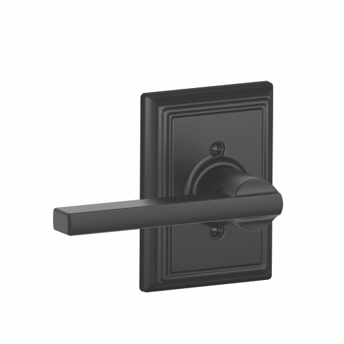 Schlage Residential F170 Latitude Lever Single Dummy Trim With Addison Trim Function, Decorative, Matte Black