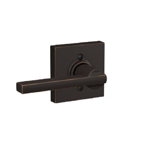 Schlage Residential F170 Latitude Lever Single Dummy Trim With Collins Trim Function, Decorative, Aged Bronze