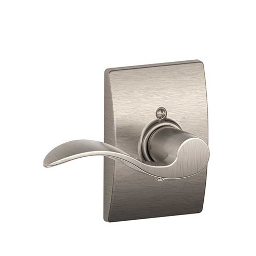 Schlage Residential F170 Accent Lever Single Dummy Trim With Century Trim Function, Decorative, Right Hand Handing, Satin Nickel