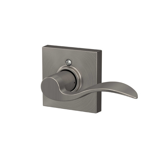 Schlage Residential F170 Accent Lever Single Dummy Trim With Collins Trim Function, Decorative, Right Hand Handing, Satin Nickel