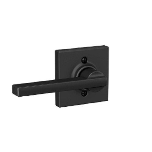 Schlage Residential F170 Latitude Lever Single Dummy Trim With Collins Trim Function, Decorative, Matte Black